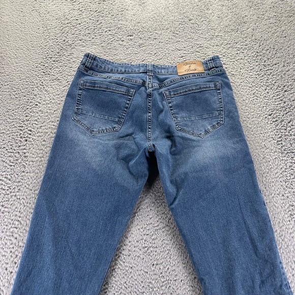 Stitches & Rivets Jeans Mens 34x30 Blue Medium Wash Cotton Stretch Straight Fit - Picture 9 of 10